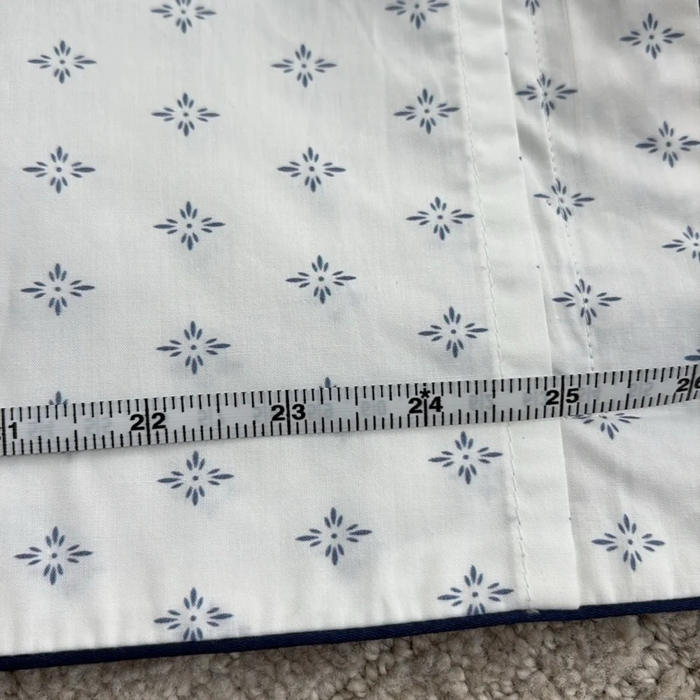 NEW Anne de Solene Paris Malacca Bleu 100% Organic Cotton Euro Pillow Sham 25